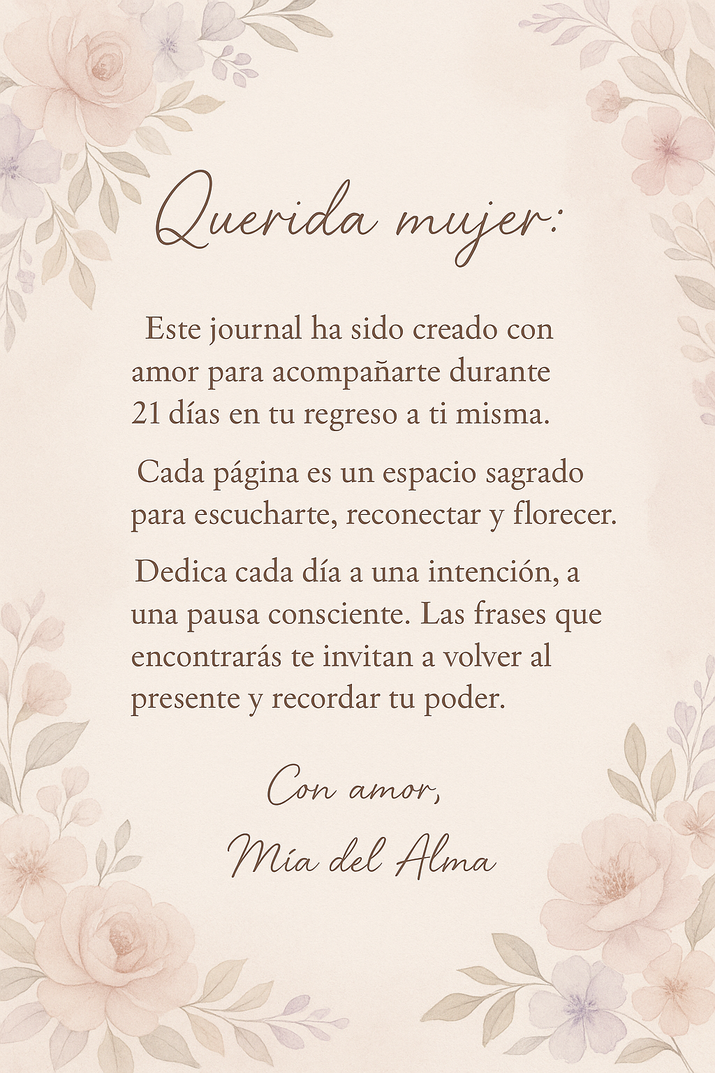 Journal autocuidado mujer PDF - Libro digital 21 días